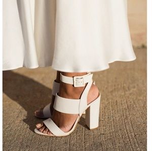 SchutzWhite Franzen Block-heel Leather